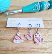 Image 7 of Candycane Christmas Stitch Markers for Crochet and Knitting