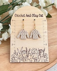 Image 5 of Cozy Sweater Dangle Earrings 