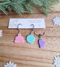Image 6 of Pastel Christmas Stitch Markers for Crochet and Knitting