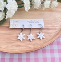Image 4 of Snowflake Stitch Markers for Crochet and Knitting | Leverback Stitch Counters
