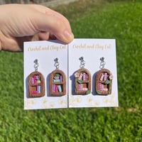 Image 4 of Floral Bookshelf Dangly Earrings