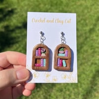 Image 6 of Floral Bookshelf Dangly Earrings