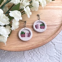 Image 2 of Cottagecore Bookshelf Dangly Earrings