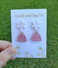 Image 4 of Winter Snowflake Stud Earrings Pack 