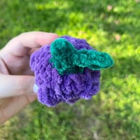 Image 3 of Grape Keychain Charm | Plush Fidget Toy