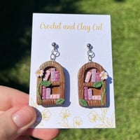 Image 8 of Floral Bookshelf Dangly Earrings