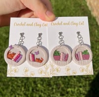 Image 3 of Cottagecore Bookshelf Dangly Earrings