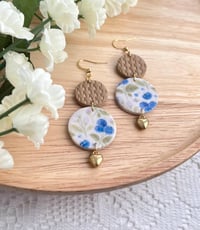 Image 1 of Blueberry Dangly Earrings | Polymer Clay Fruit Jewelry