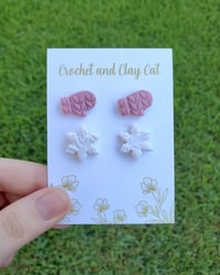 Image 5 of Winter Snowflake Stud Earrings Pack 