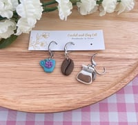 Image 3 of Coffee Stitch Markers for Crochet and Knitting | Leverback Stitch Counters
