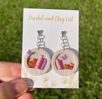 Image 5 of Cottagecore Bookshelf Dangly Earrings