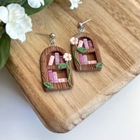 Image 10 of Floral Bookshelf Dangly Earrings