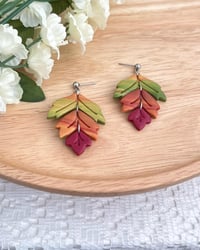 Image 1 of Ombre Falling Leaf Earrings