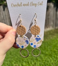 Image 5 of Blueberry Dangly Earrings | Polymer Clay Fruit Jewelry