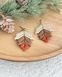 Image 2 of Ombre Falling Leaf Earrings