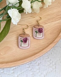 Image 3 of Rose Candle Earrings | Romantasy Bookish Jewelry