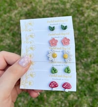 Image 1 of  Cottagecore Plant Stud Earrings 