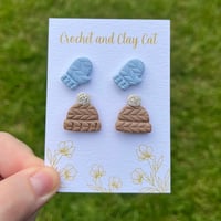 Image 7 of Cozy Hat and Mitten Stud Earrings