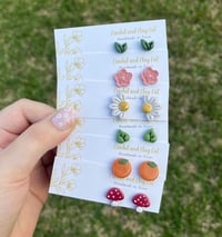 Image 2 of  Cottagecore Plant Stud Earrings 