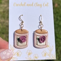 Image 5 of Rose Candle Earrings | Romantasy Bookish Jewelry