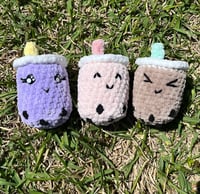 Image 2 of Mini Boba Tea Crochet Plush 