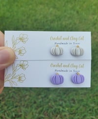 Image 4 of Colorful Pumpkin Stud Earrings 