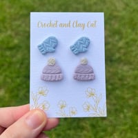 Image 9 of Cozy Hat and Mitten Stud Earrings