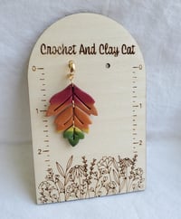 Image 5 of Ombre Falling Leaf Earrings