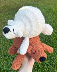 Image 1 of Panic Attack Bear Weighted Plush - Polar Bear Stuffed Animal 