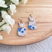 Image 9 of Blueberry Dangly Earrings | Polymer Clay Fruit Jewelry
