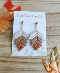 Image 6 of Ombre Falling Leaf Earrings