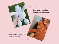 Image 2 of Panic Attack Bear Weighted Plush - Polar Bear Stuffed Animal 