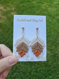 Image 7 of Ombre Falling Leaf Earrings