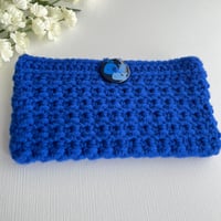Image 1 of Blue Whale Clutch - Crochet Eye Glasses Bag