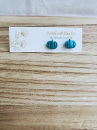 Image 7 of Colorful Pumpkin Stud Earrings 