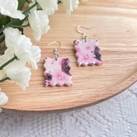 Image 3 of Pastel Pink Floral Earrings 