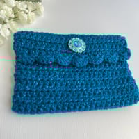 Image 1 of Teal Sparkly Clutch | Cosmetic Bag