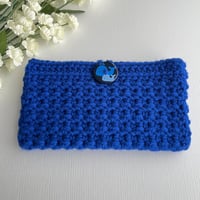 Image 3 of Blue Whale Clutch - Crochet Eye Glasses Bag