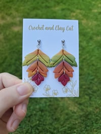 Image 8 of Ombre Falling Leaf Earrings