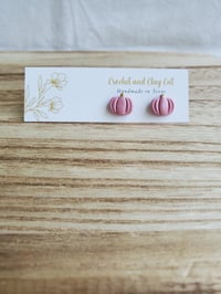 Image 8 of Colorful Pumpkin Stud Earrings 