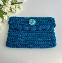 Image 2 of Teal Sparkly Clutch | Cosmetic Bag