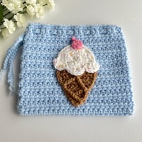 Image 1 of Sweet Treat Crocheted Gift Bag - Reusable Gift Bag 