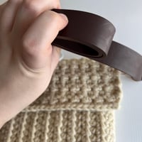 Image 3 of Handmade Crocheted Cream Shoulder Bag - Ready to ship