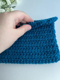 Image 3 of Teal Sparkly Clutch | Cosmetic Bag