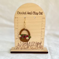 Image 8 of Cottagecore Strawberry Basket Earrings