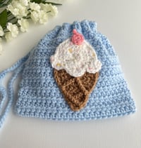 Image 2 of Sweet Treat Crocheted Gift Bag - Reusable Gift Bag 