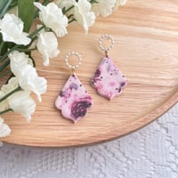 Image 7 of Pastel Pink Floral Earrings 