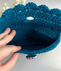 Image 4 of Teal Sparkly Clutch | Cosmetic Bag