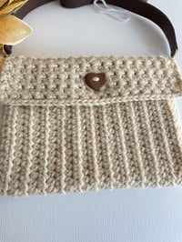 Image 6 of Handmade Crocheted Cream Shoulder Bag - Ready to ship