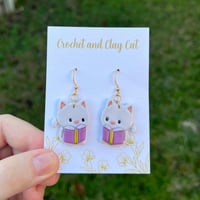 Image 5 of Cats Reading Books Earrings